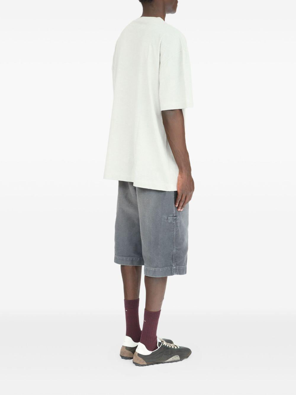 MAISON MARGIELA T-shirt in cotone grigio con stampa 