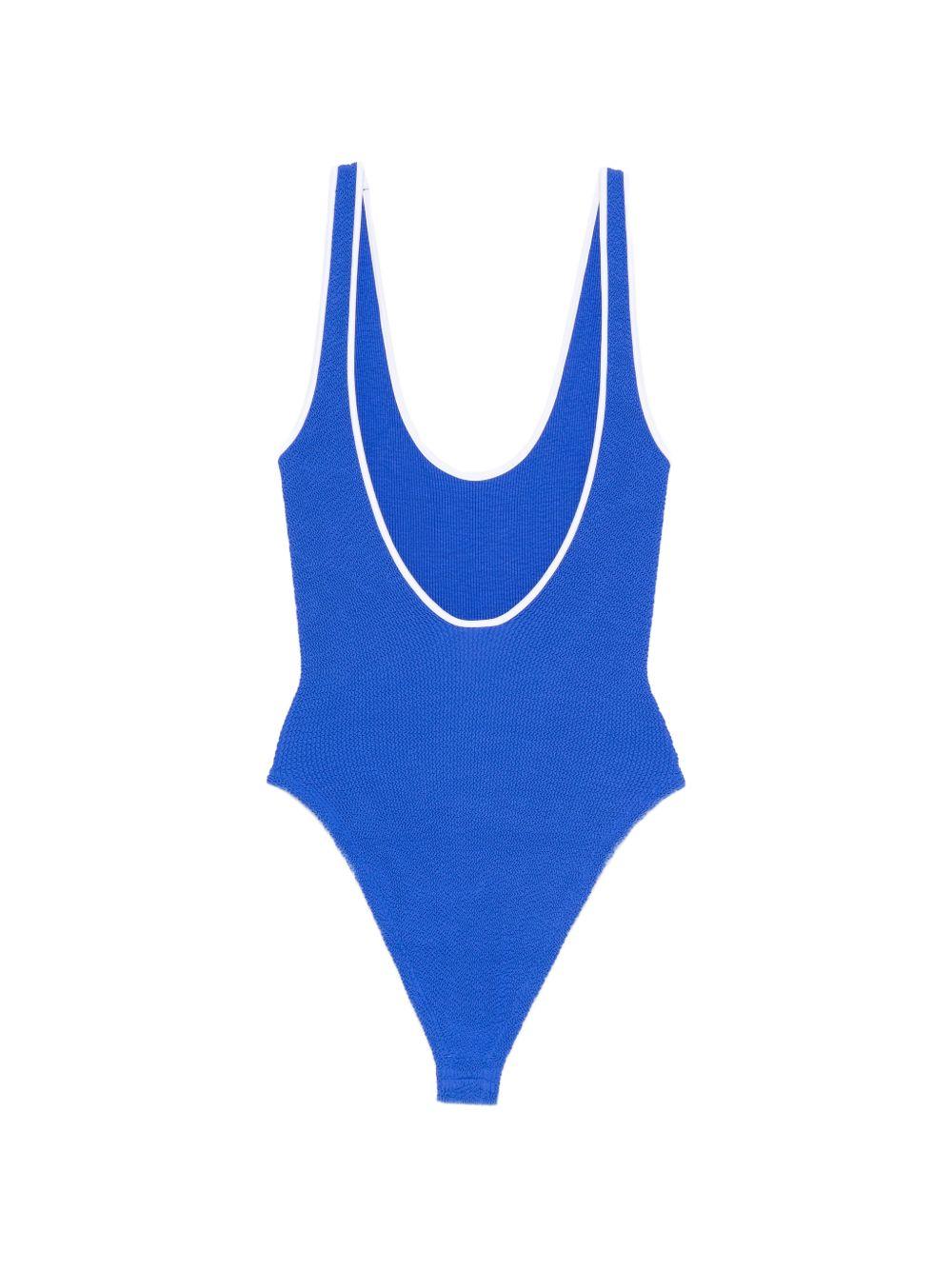 HUNZA G Costume da mare intero blu elettrico Faye 