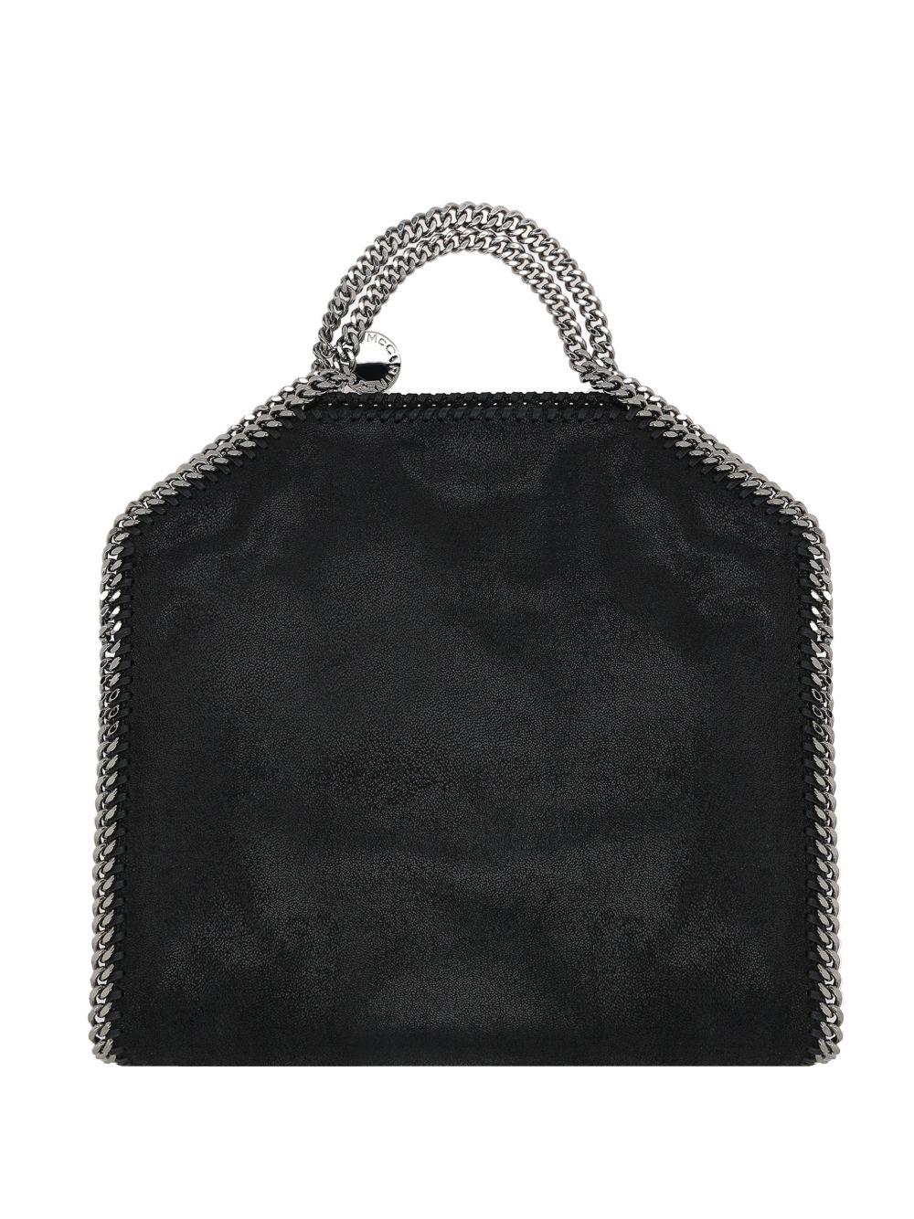 STELLA MCCARTNEY Borsa tote Falabella nera con catena argentata 