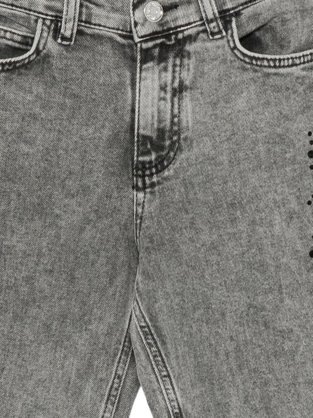 LIUJO Jeans grigi con strass 