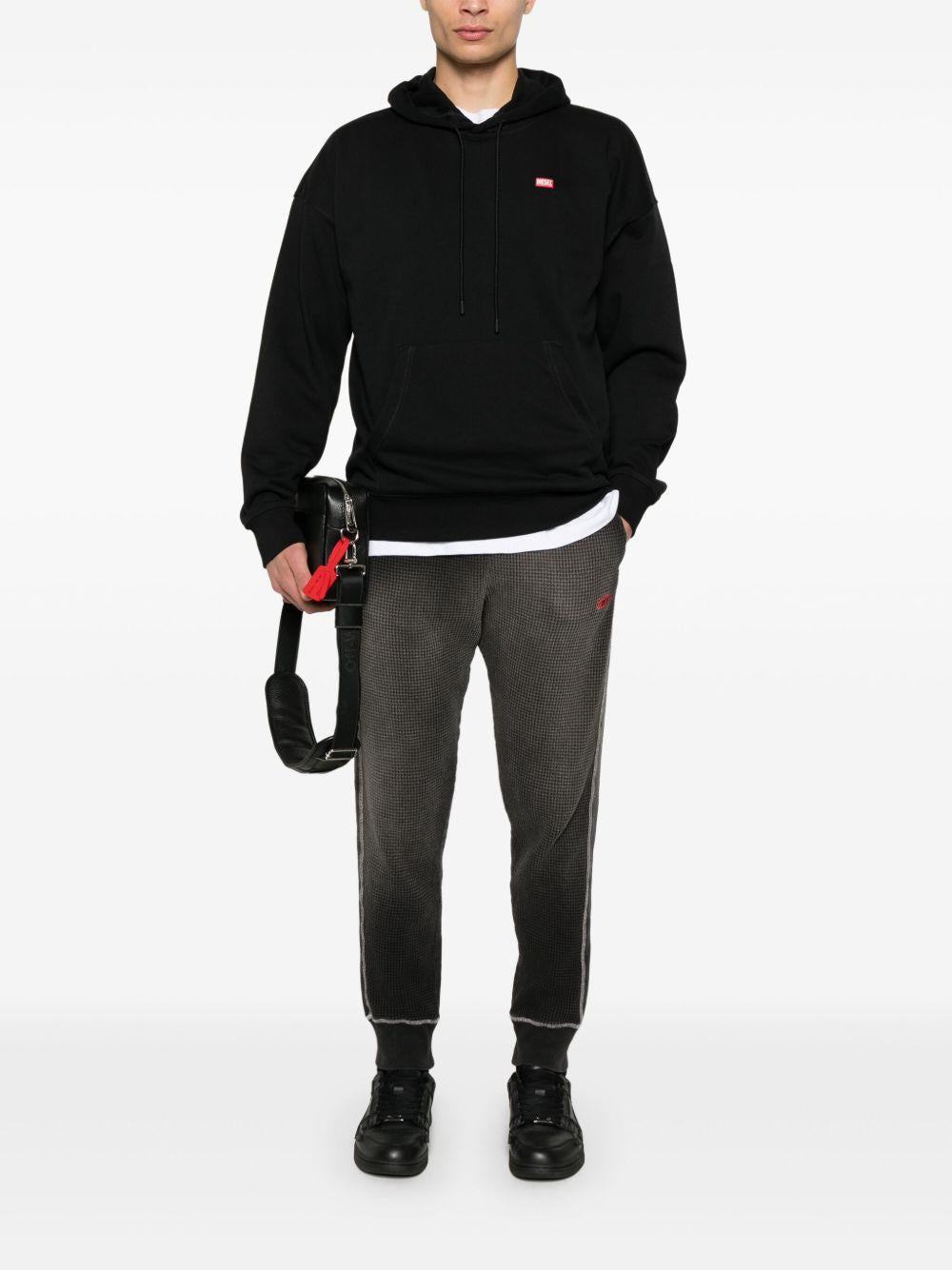 DIESEL Felpa con cappuccio 'S-Rob' in cotone nero 