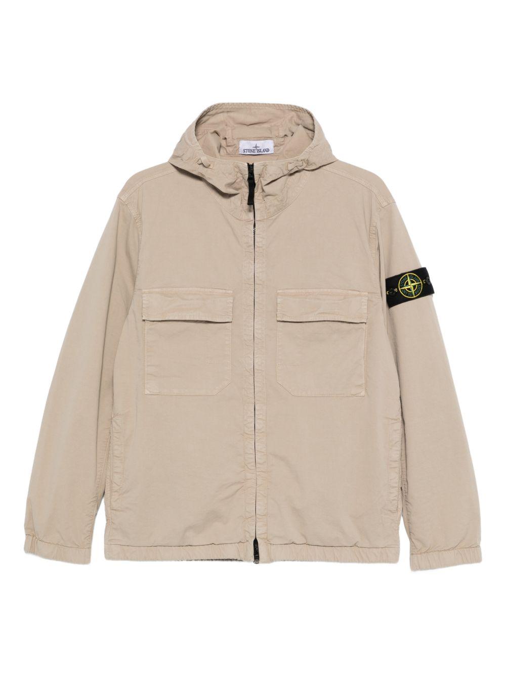 STONE ISLAND Giacca con cappuccio in cotone 