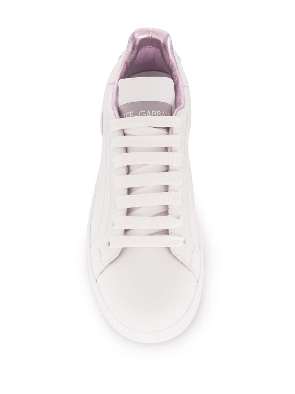 DOLCE e GABBANA Sneakers in pelle bianca 