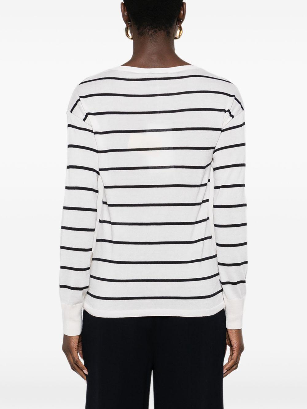 MAX MARA Maglia girocollo Bella in cashmere a righe 