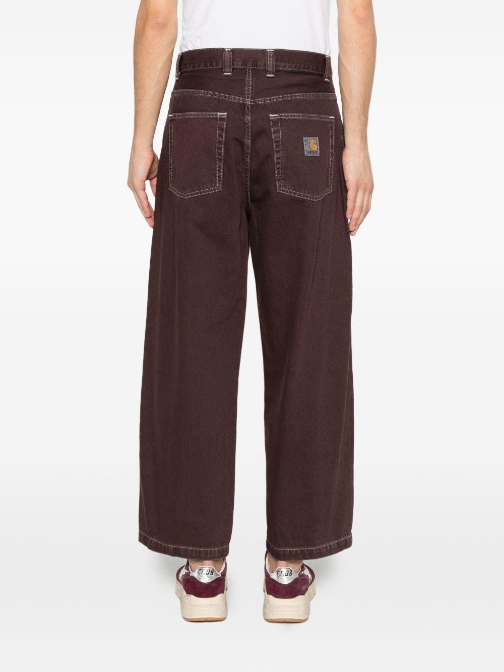 CARHARTT WIP Jeans Brandon in cotone marrone 
