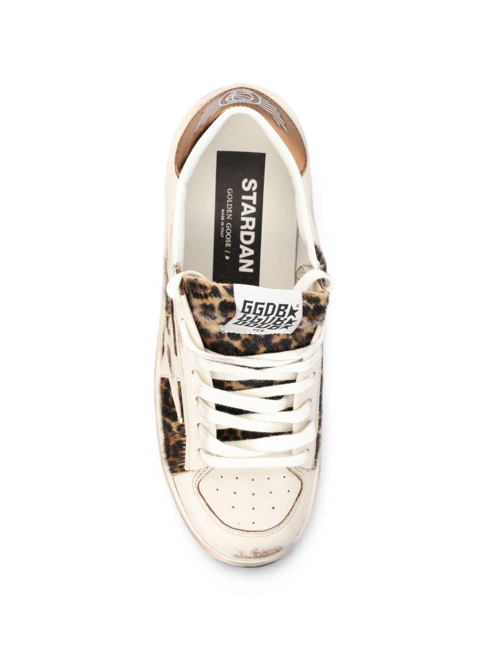 GOLDEN GOOSE Sneakers Stardan in pelle e cavallino leopardato 
