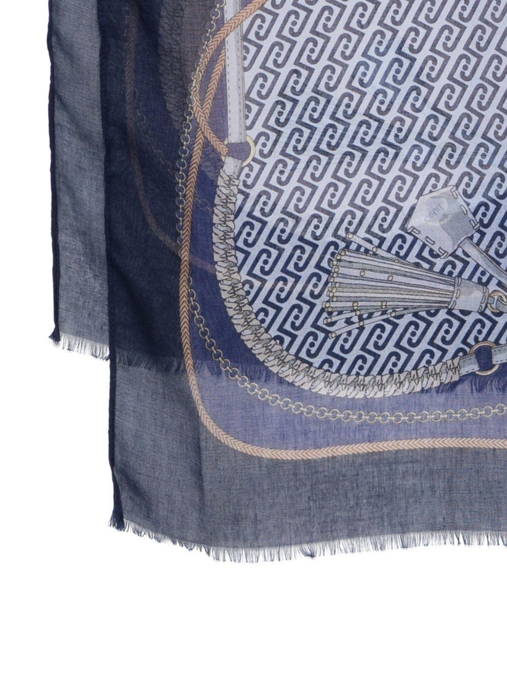 LIUJO Foulard con stampa blu 