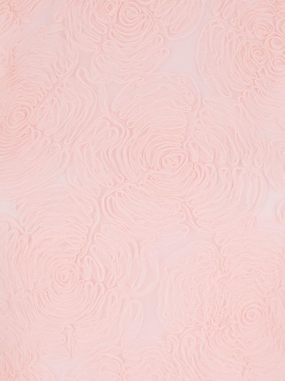 ROTATE Abito rosa lungo con ricami floreali 