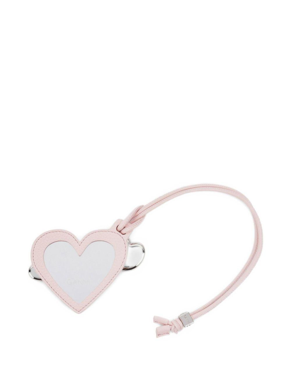 GANNI Protachiavi rosa con cuore 