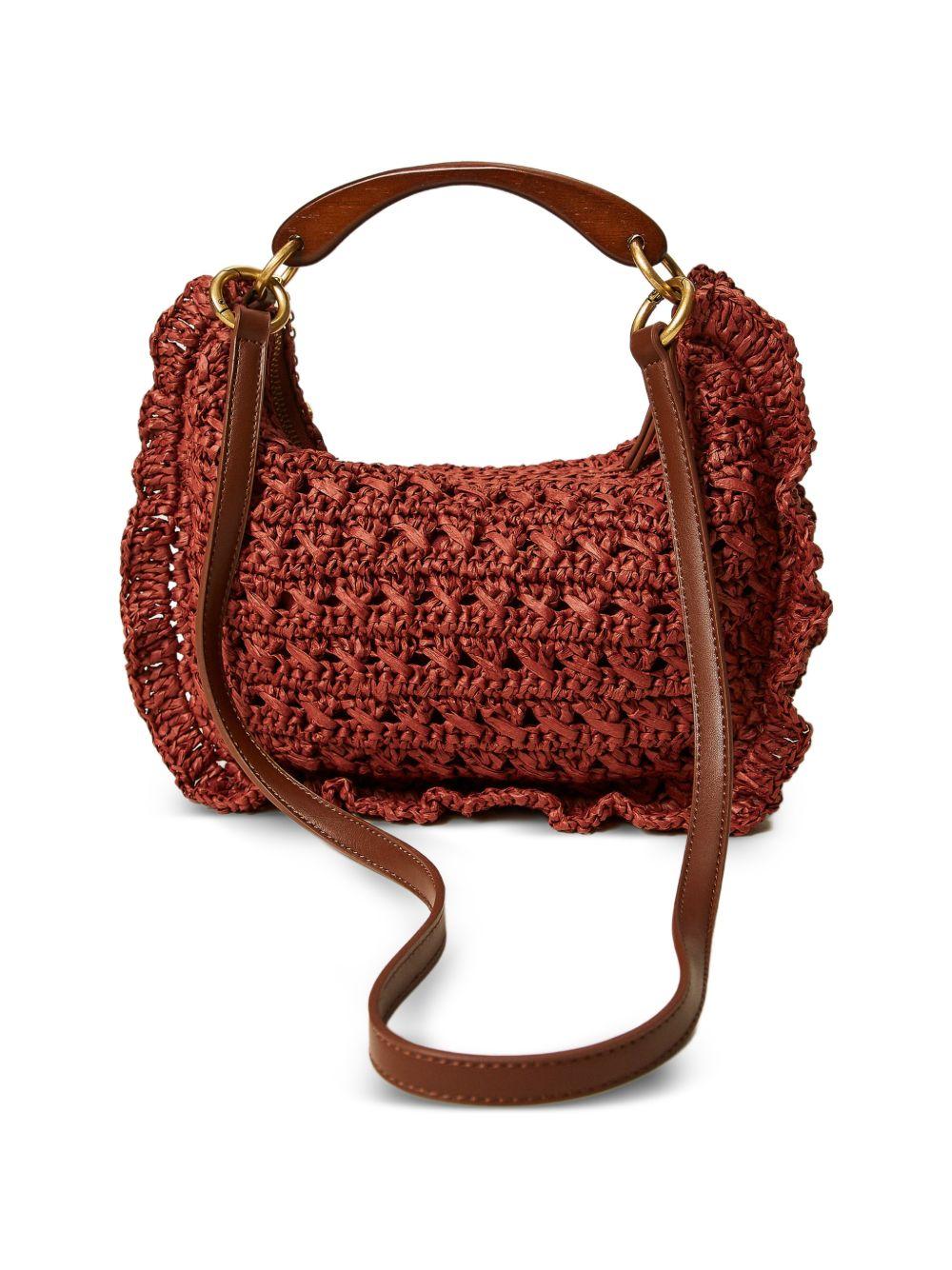 TWINSET Borsa in rafia color ruggine 