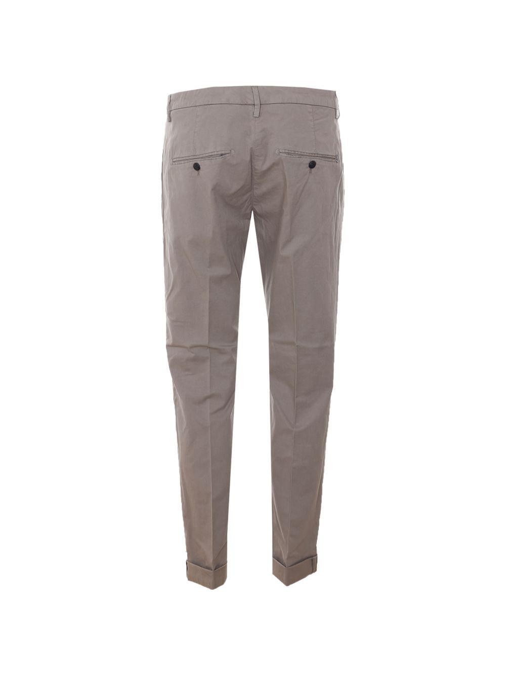 DONDUP Pantaloni Gaubert in cotone grigio 