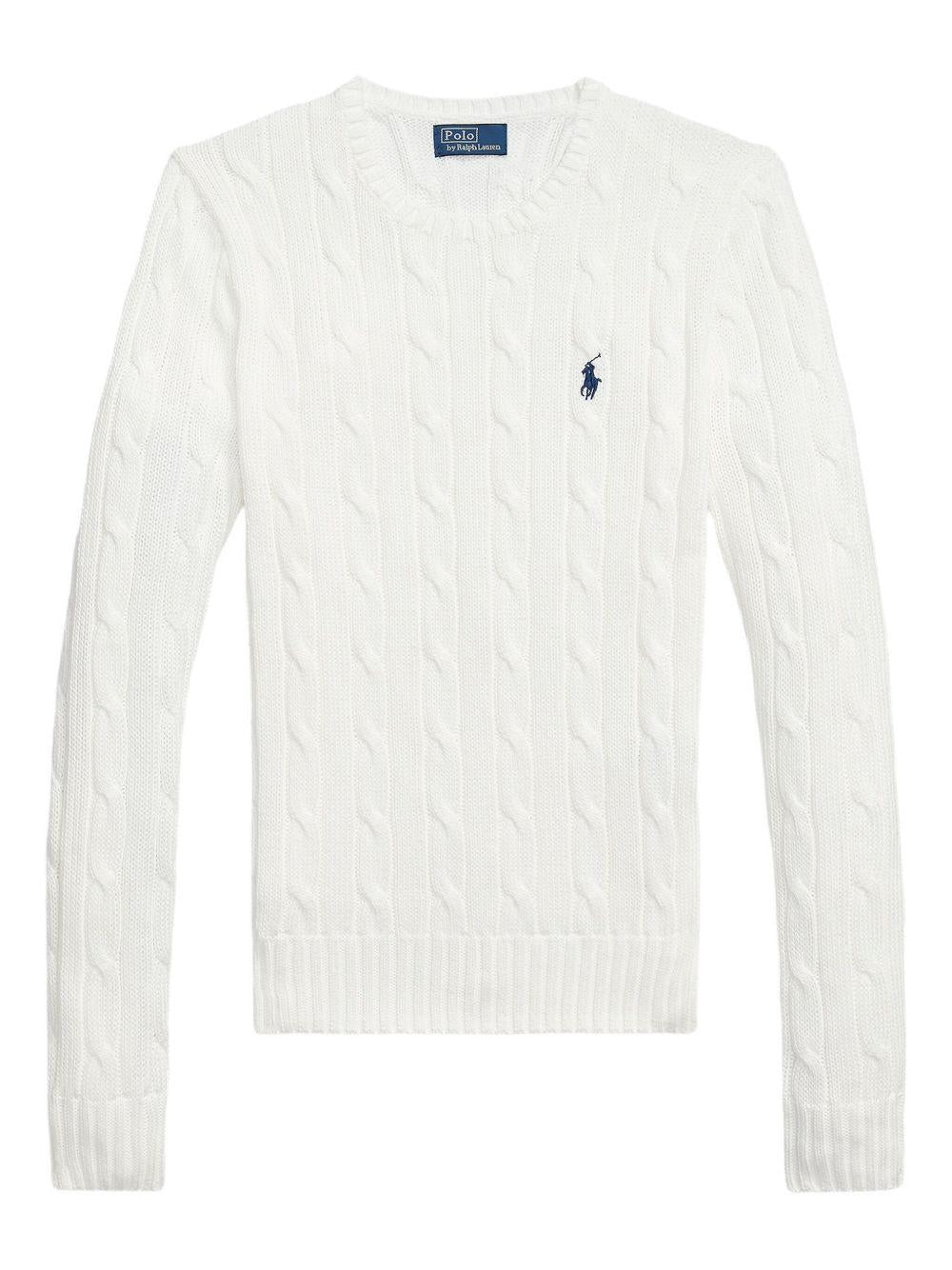 POLO RALPH LAUREN Maglia a trecce in cotone 