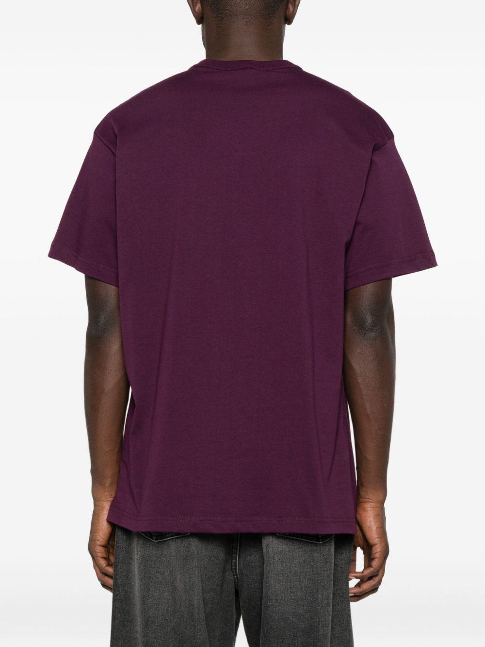 VERSACE JEANS COUTURE T-shirt a maniche corte burgundy 