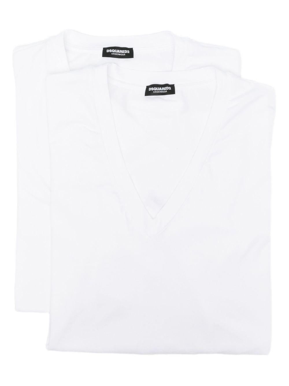 DSQUARED2 2-pack di t-shirt bianche in cotone 