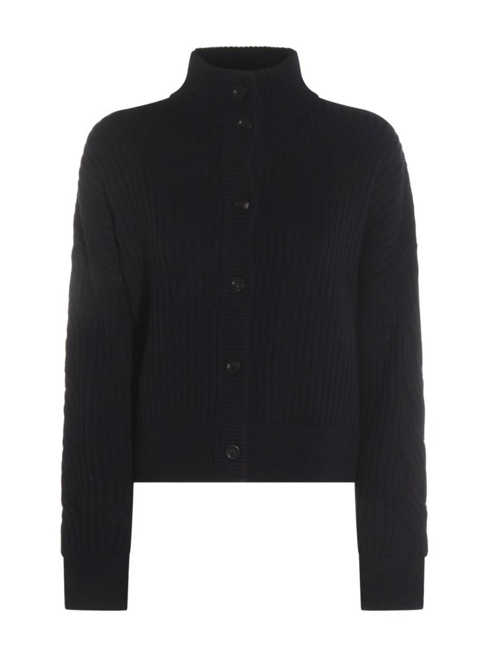 MAX MARA Cardigan Afelio in lana misto cashmere blu navy 
