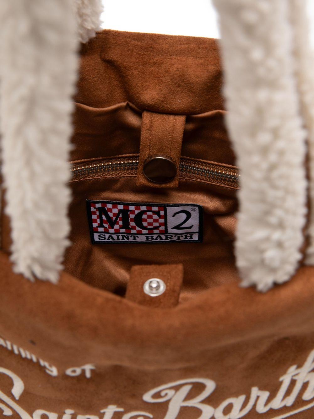 MC2 SAINT BARTH Borsa shopping Colette Shearling marrone 