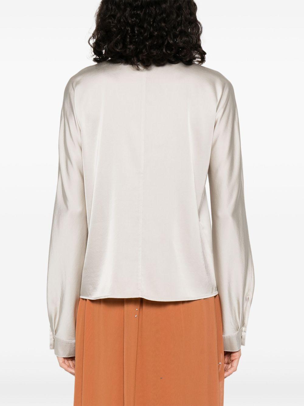 FORTE FORTE Blusa 'My Shirt' in seta grigio chiaro 