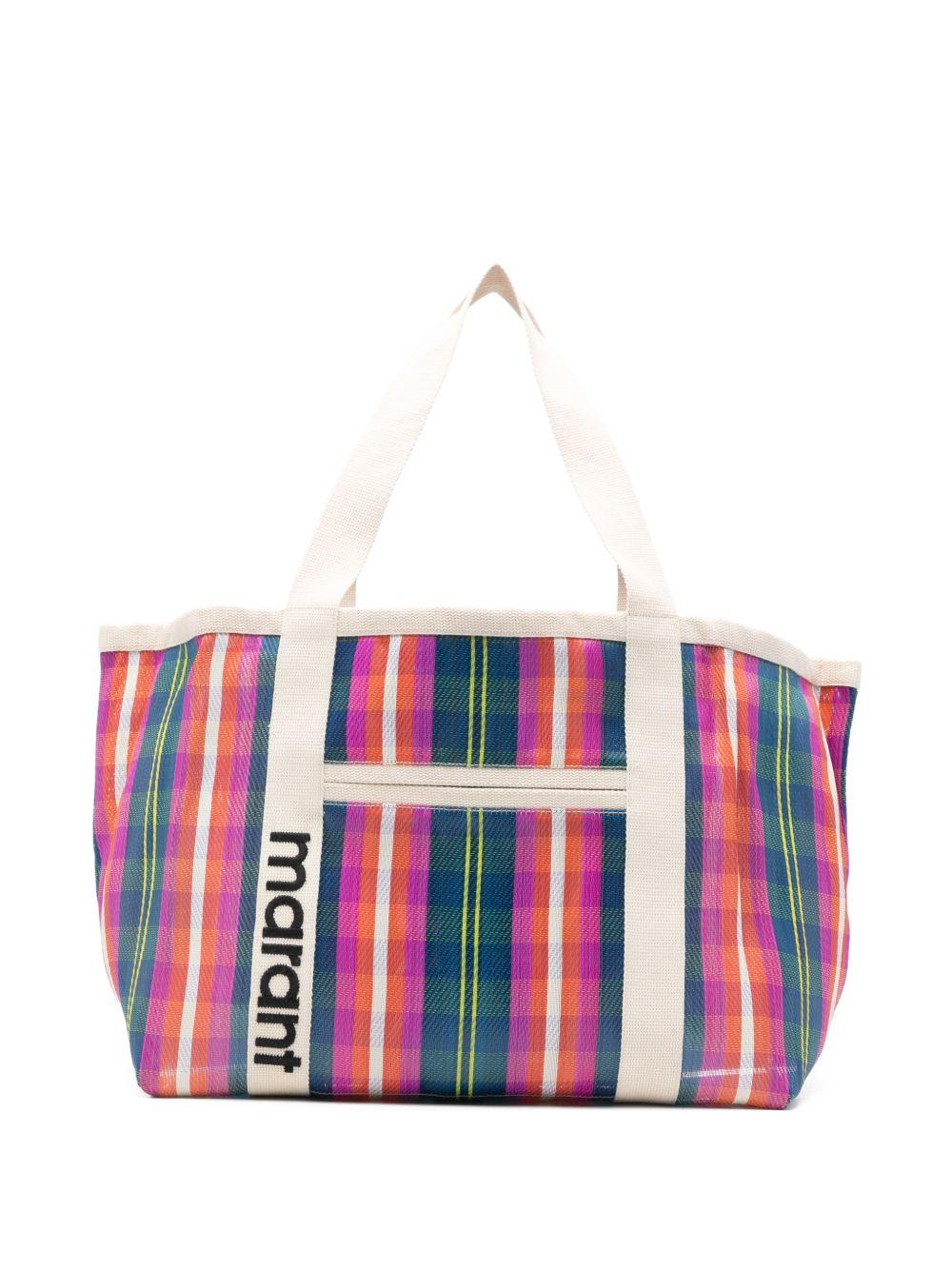 ISABEL MARANT Borsa shopping Darwen a righe multicolori 