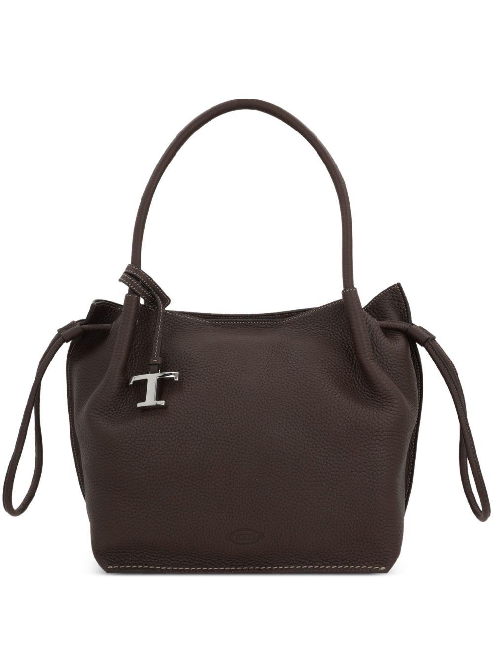 TODS Borsa in pelle color marrone cioccolato 