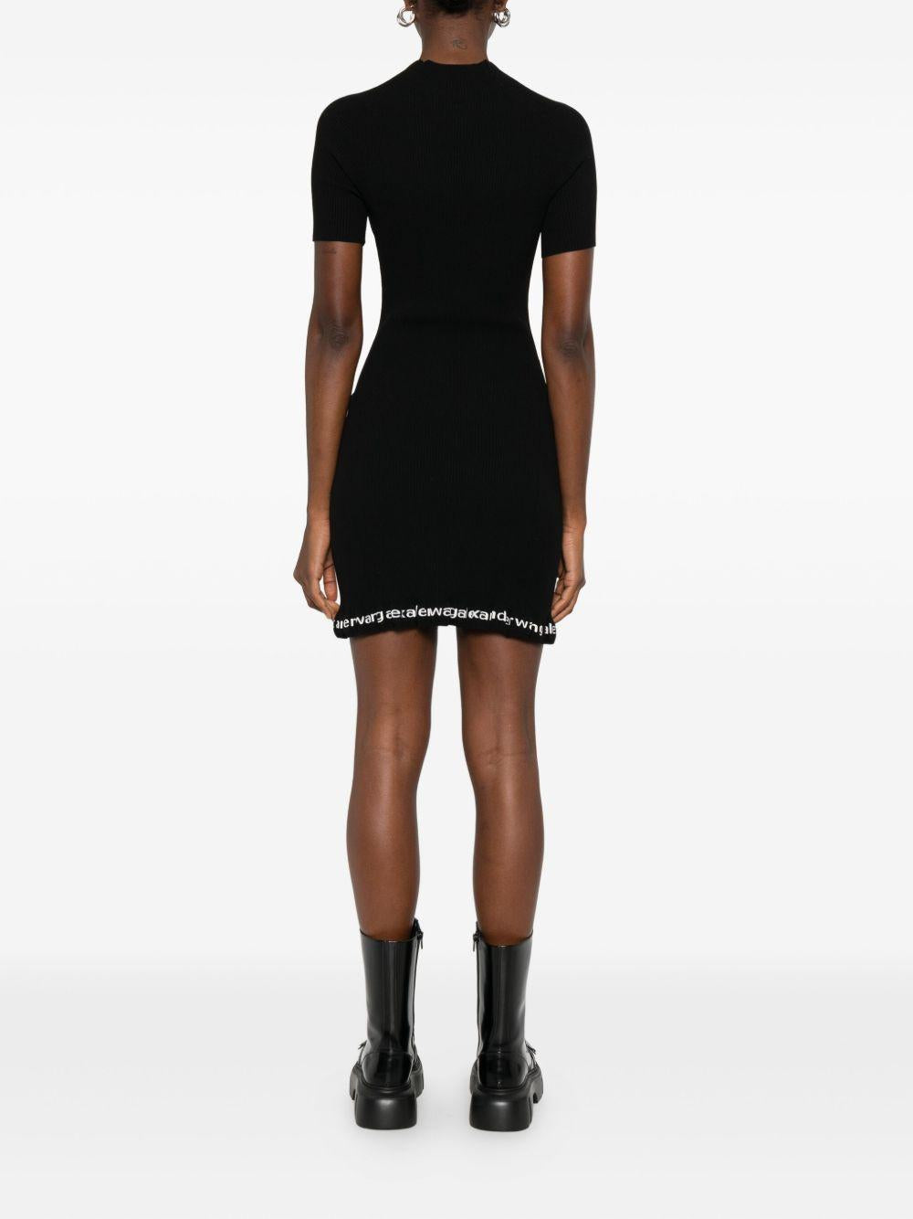ALEXANDER WANG Abito in maglieria con bordo logo 