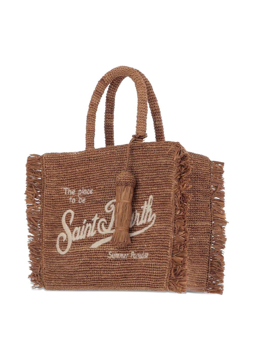 MC2 SAINT BARTH Borsa Colette Raffia Fringes in rafia marrone 