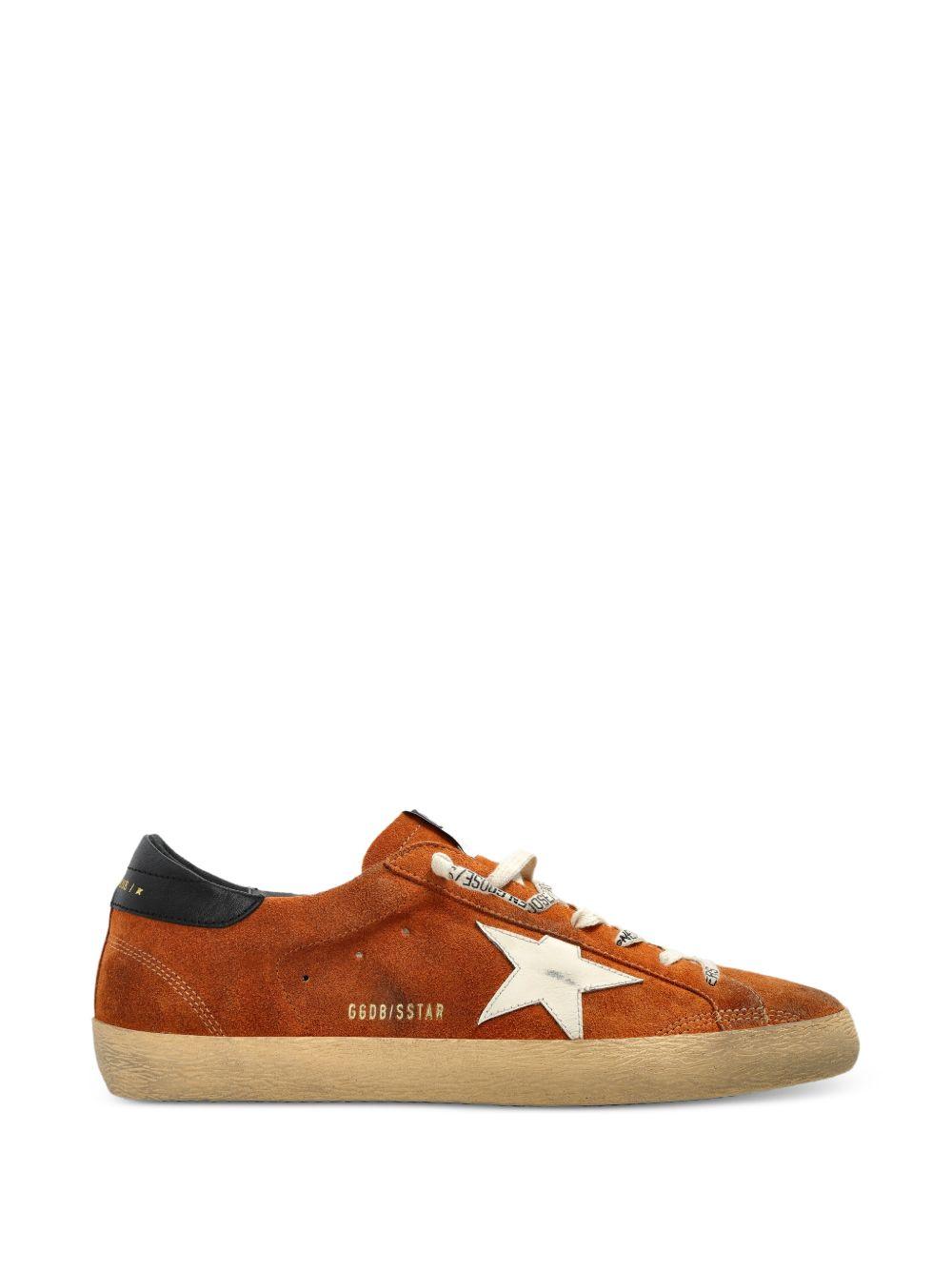 GOLDEN GOOSE Sneakers Superstar in pelle scamosciata marrone effetto vissuto 
