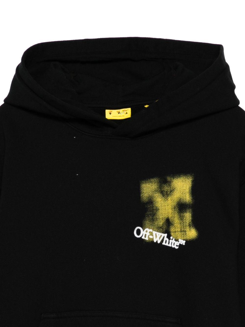 OFF WHITE Felpa con cappucco e stampa 