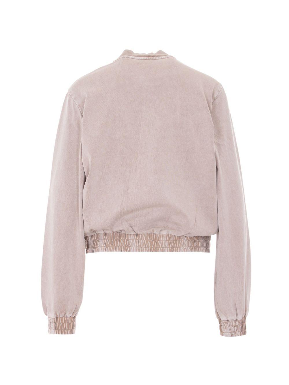 LIUJO Giacca in denim beige con tasche cargo 