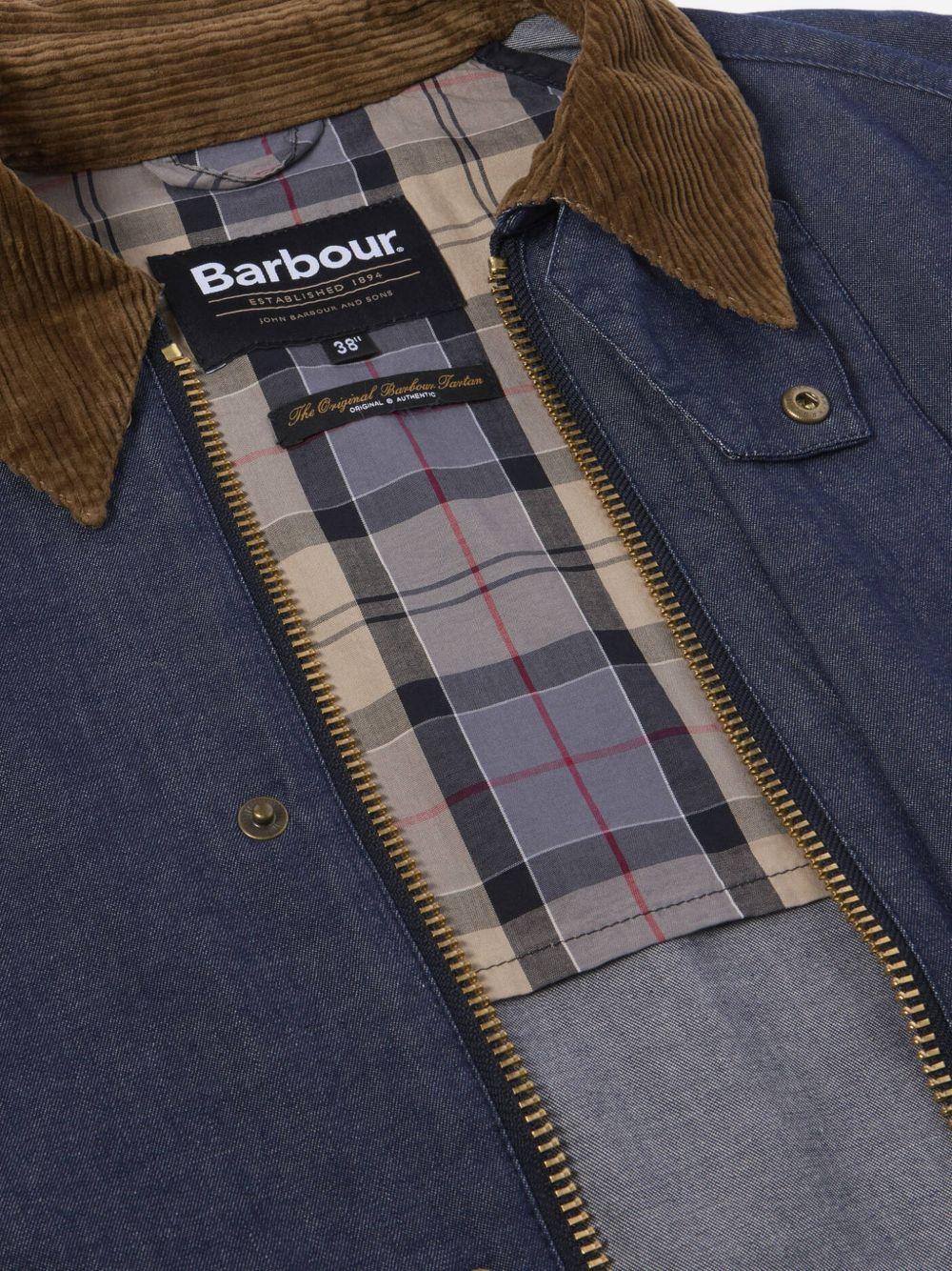 BARBOUR Giacca in denim con colletto a coste 
