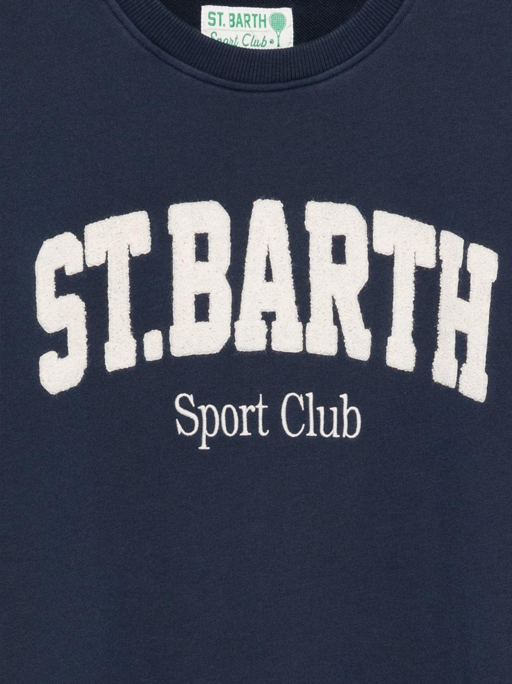 MC2 SAINT BARTH Felpa Ponza girocollo in cotone blu navy 
