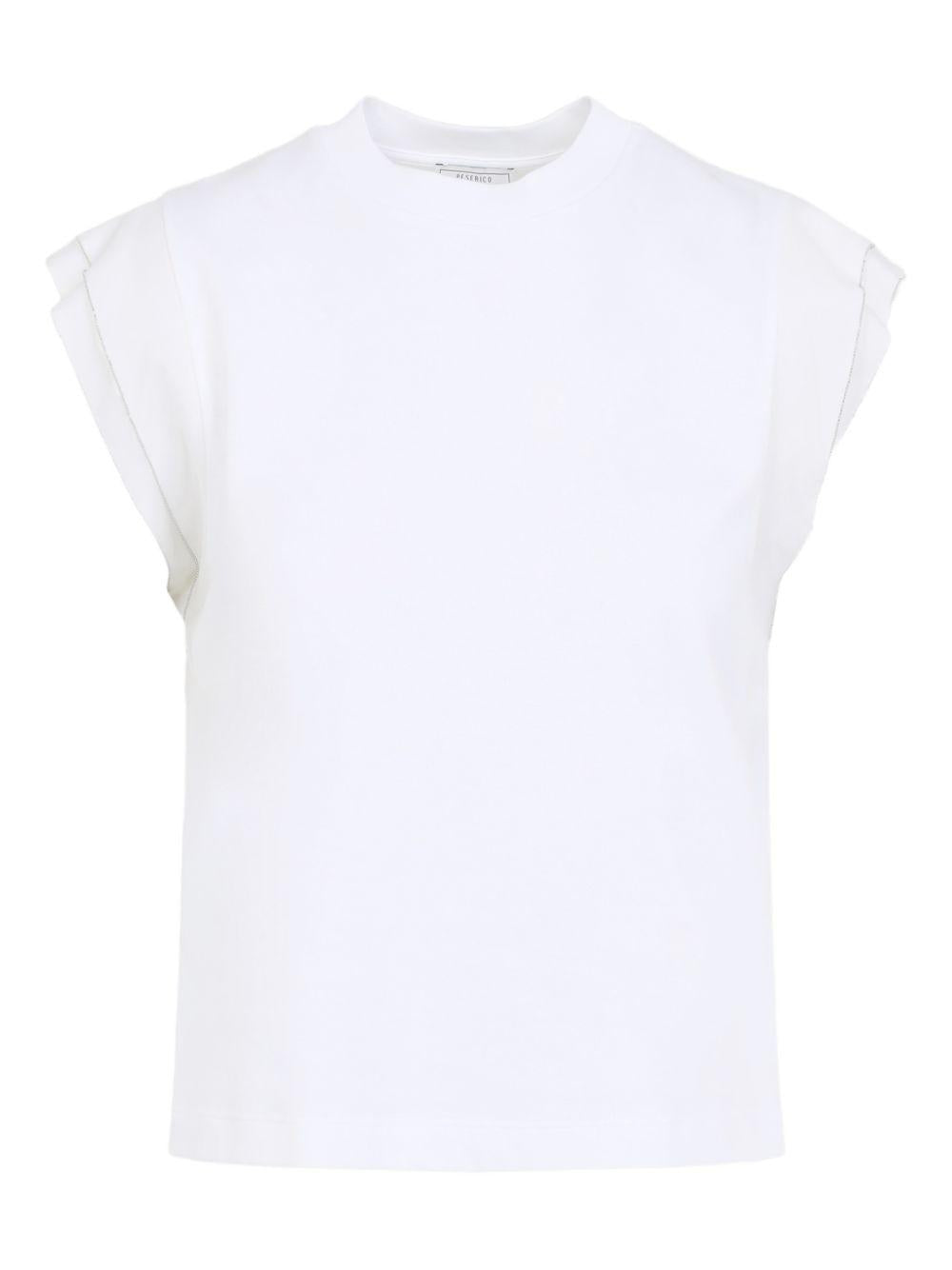 PESERICO T-shirt bianca con girocollo 
