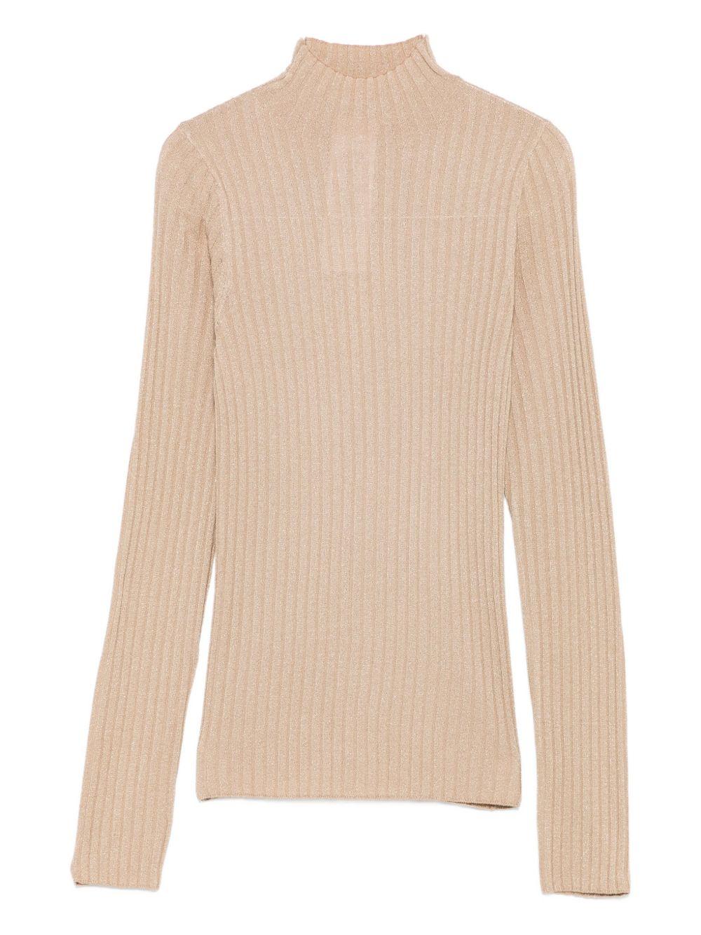 LIUJO Maglia beige a collo alto 