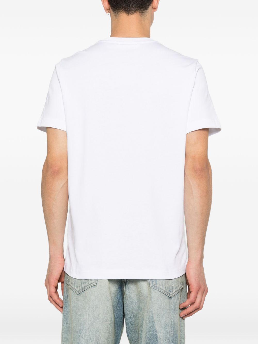 MONCLER T-shirt in cotone bianco con logo 
