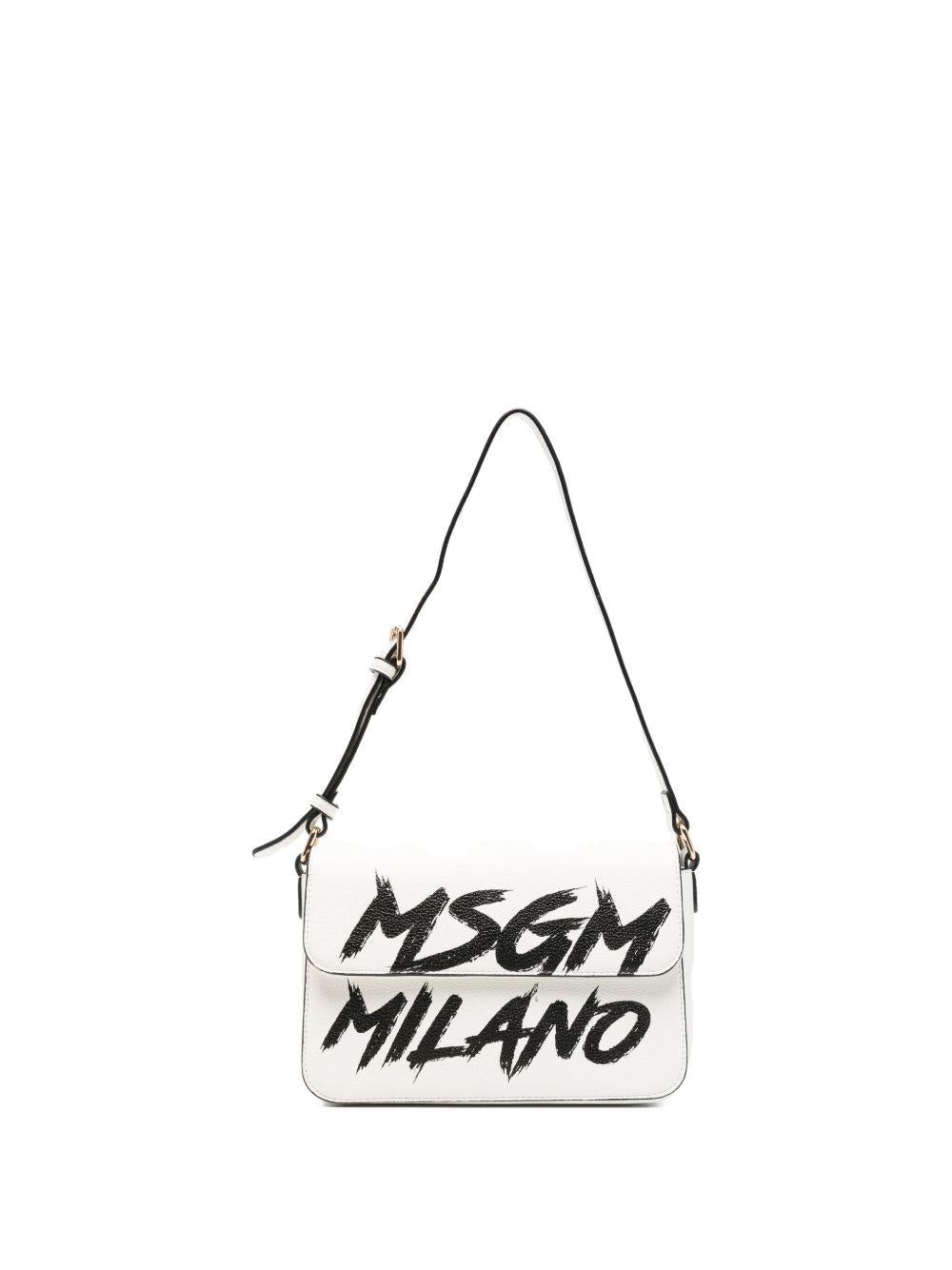 MSGM Borsa a spalla con stampa logo 