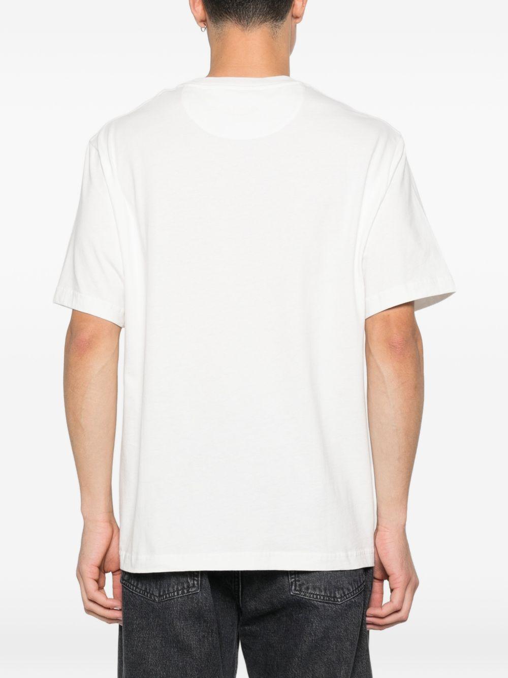 KENZO T-shirt in cotone bianco con patch tigre 