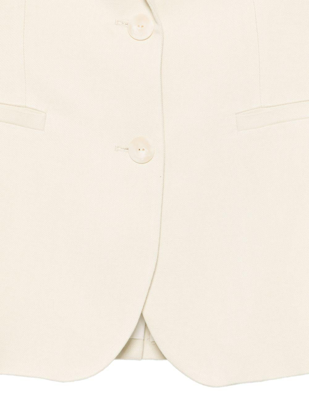 DONDUP Giacca monopetto bianca in misto lino 