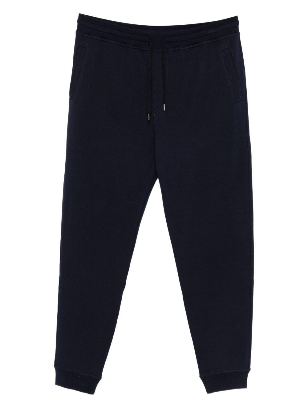 BRUNELLO CUCINELLI Pantaloni tuta sportivi blu con coulisse 