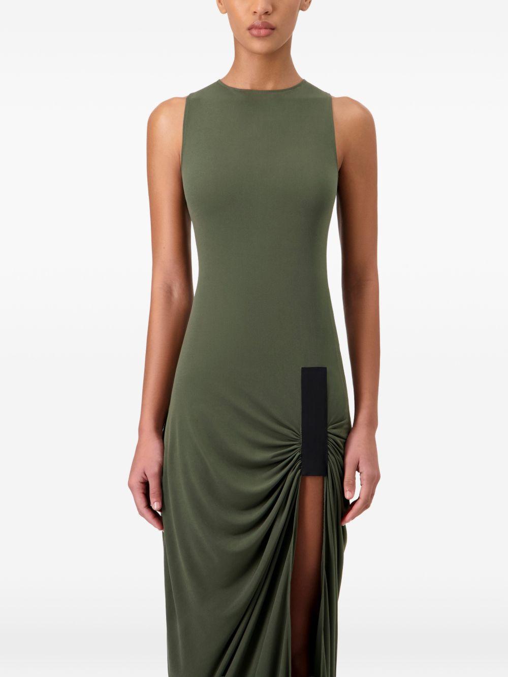 COPERNI Abito Taped Suspended drappeggiato in tessuto verde 