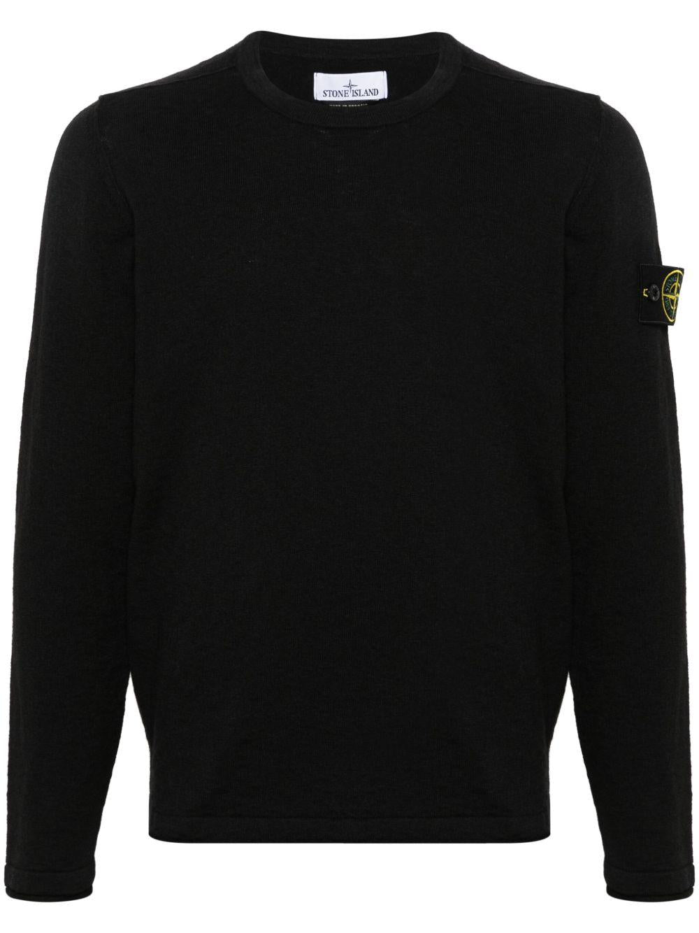 STONE ISLAND Maglia girocollo nera 