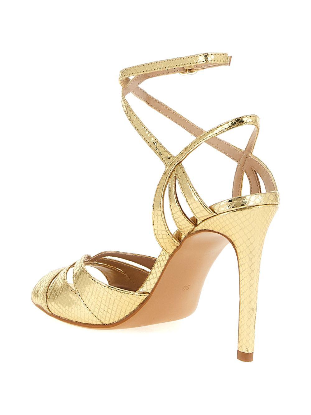 TWINSET Sandali con tacco dorati metallizzati 