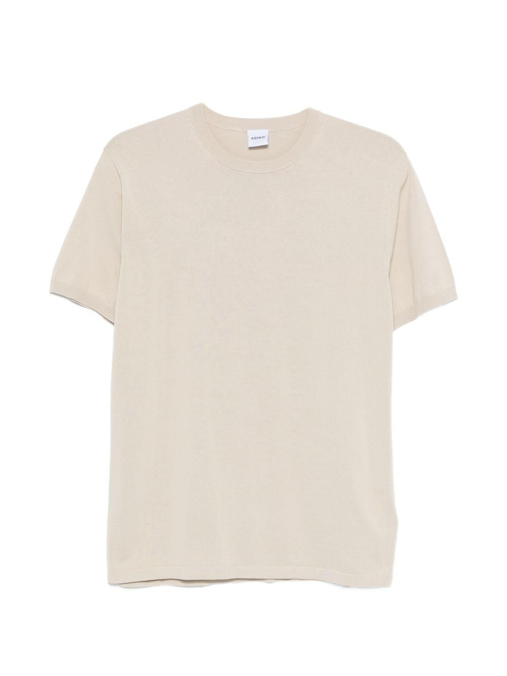 ASPESI T-shirt in cotone beige 
