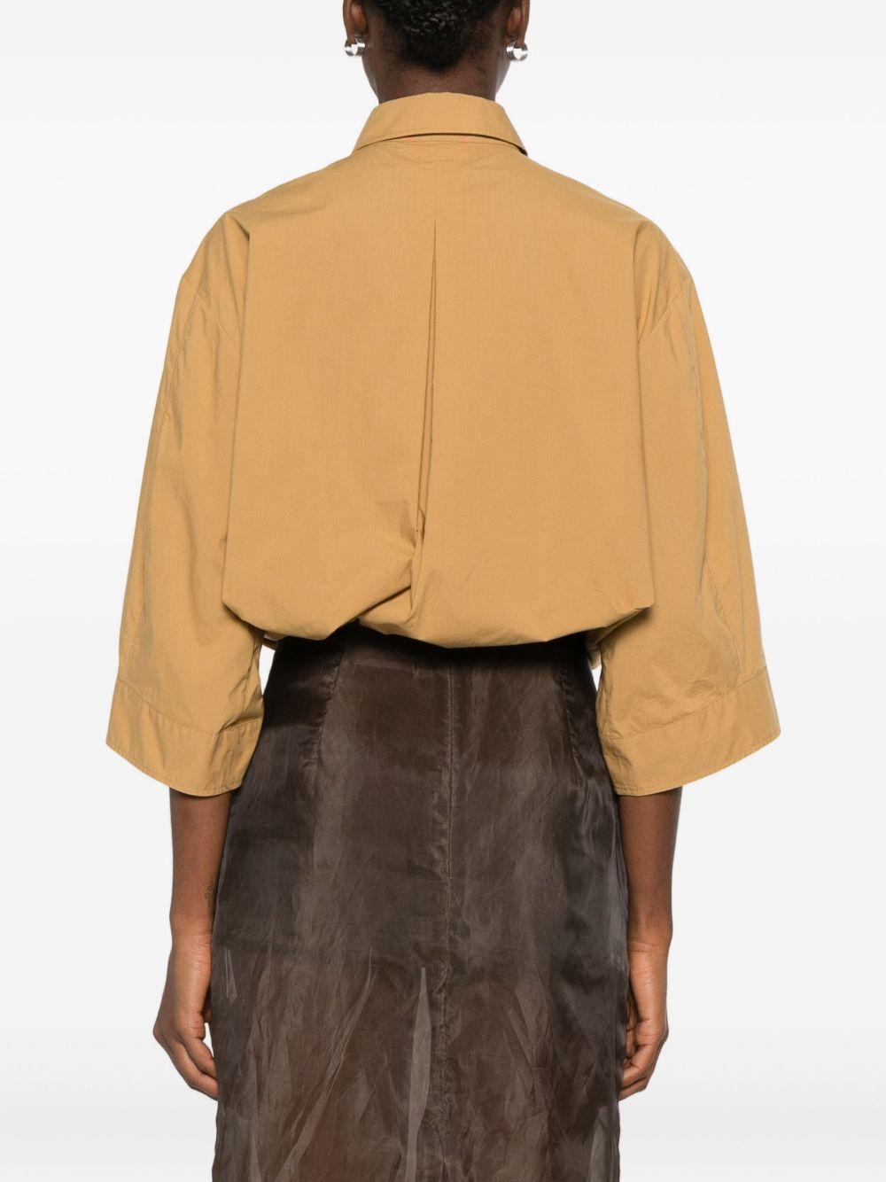 FORTE FORTE Camicia in cotone color cammello 