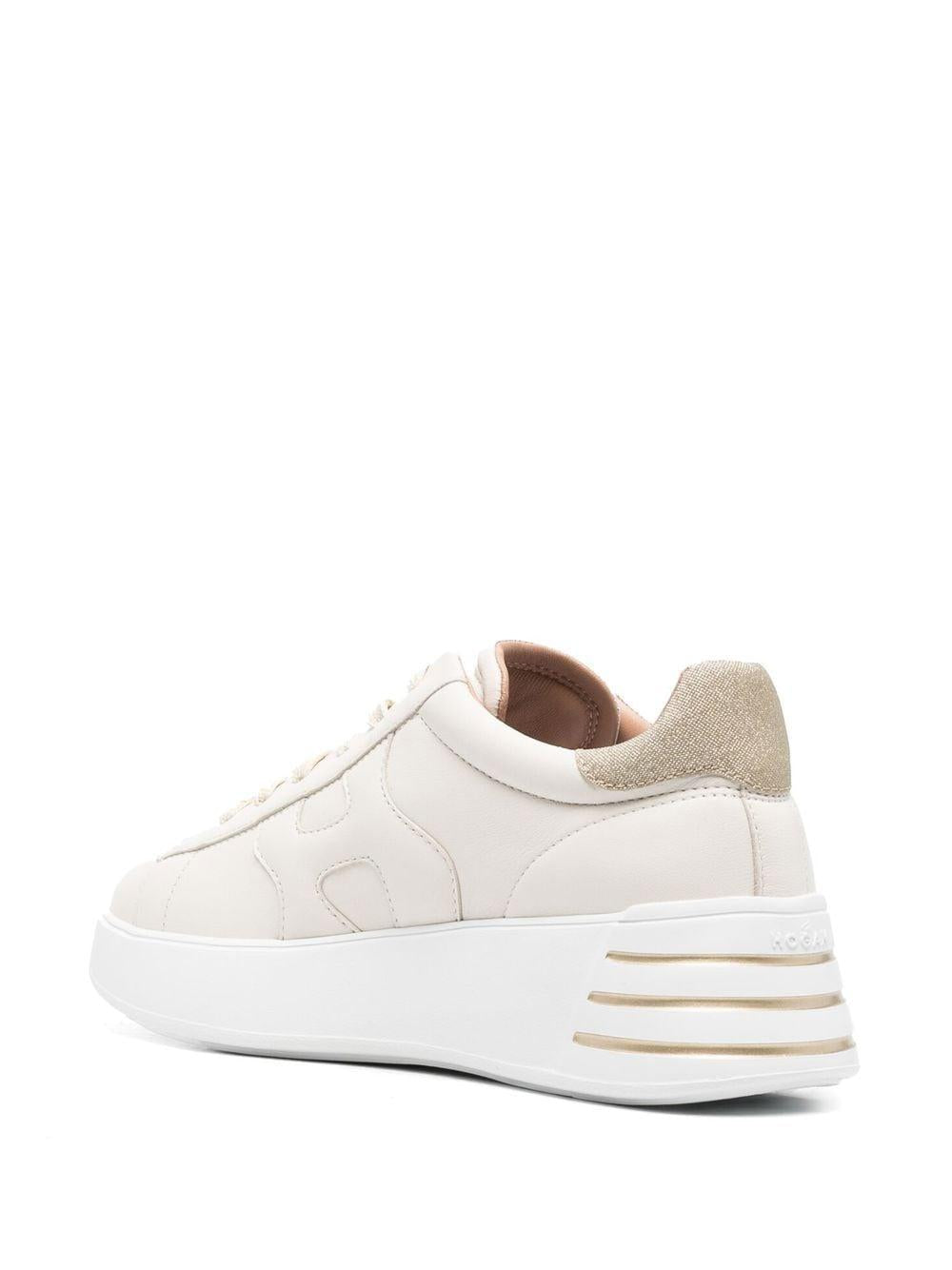HOGAN Sneakers 'Rebel' in pelle di vitello color avorio 