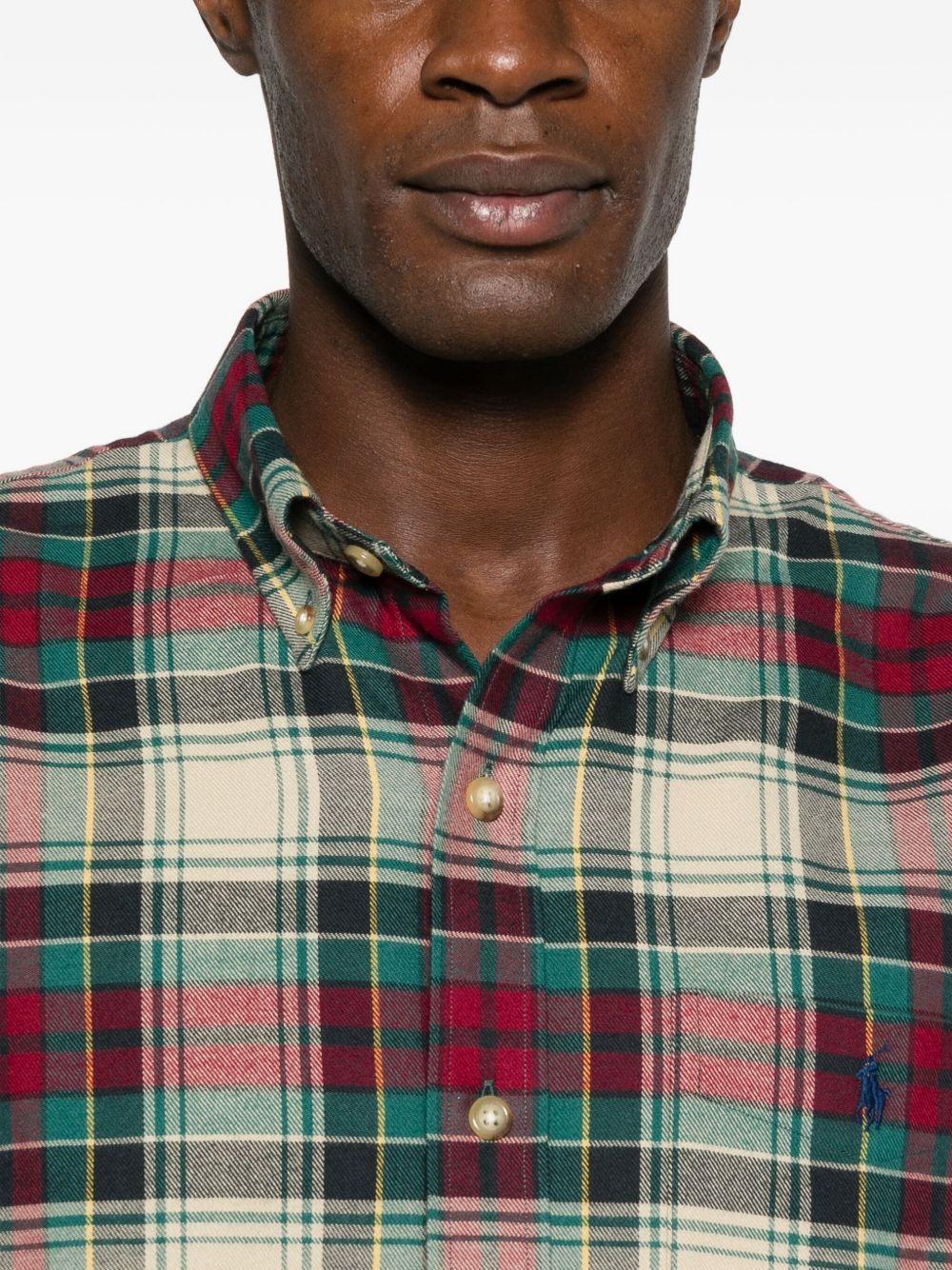 POLO RALPH LAUREN Camicia scozzese a quadri in cotone 