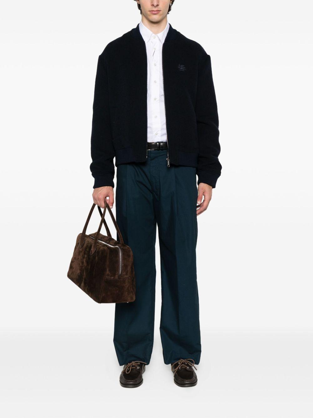 ETRO Bomber con logo ricamato e zip 