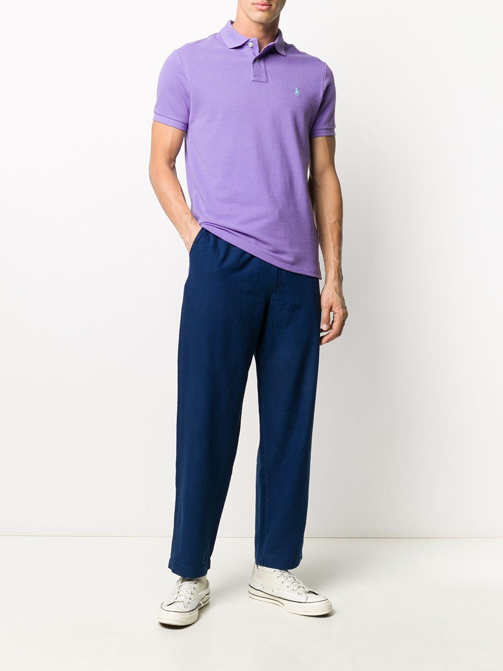 POLO RALPH LAUREN Polo viola con logo 