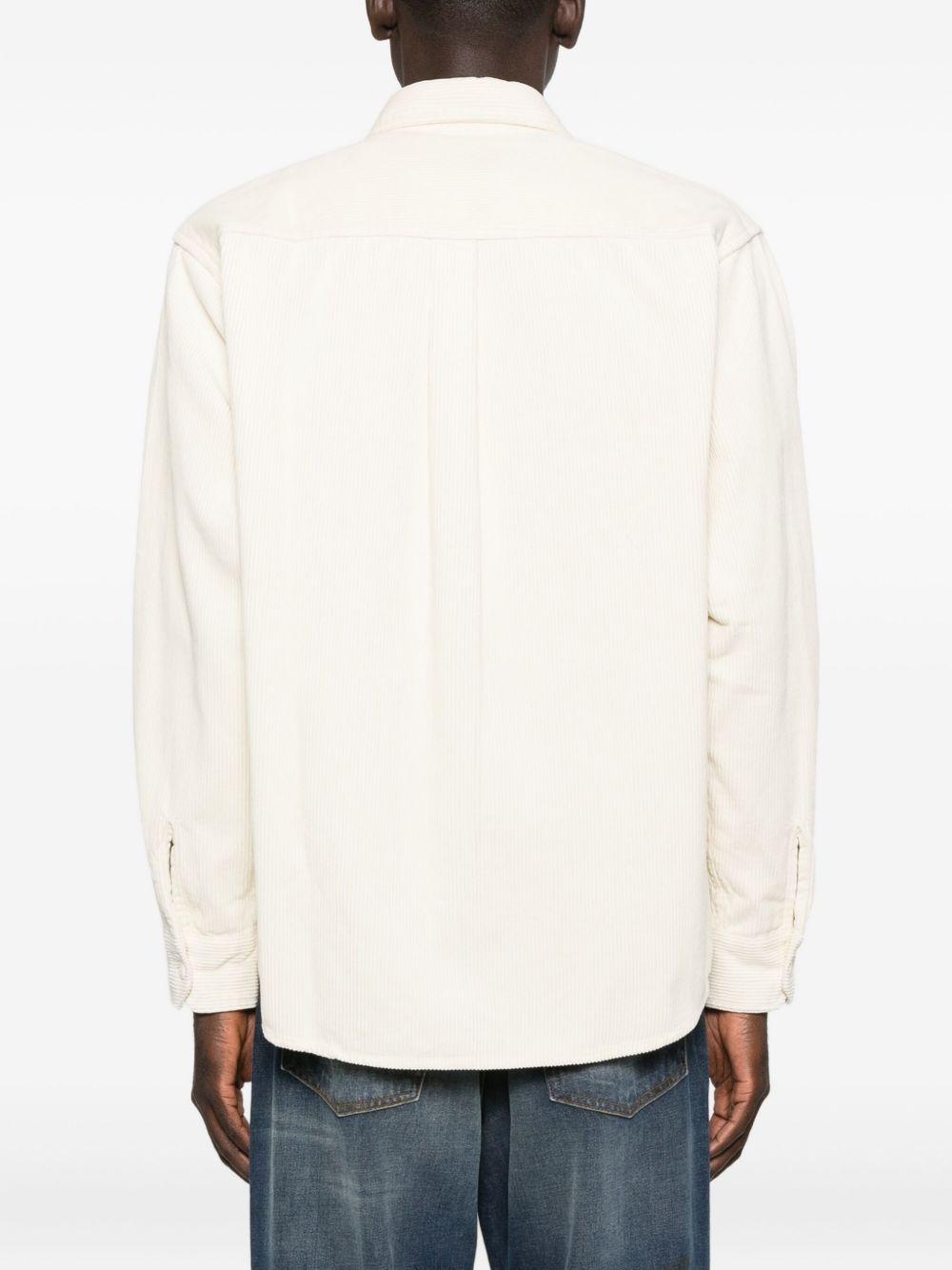 CARHARTT WIP Camicia crema in cotone a coste 