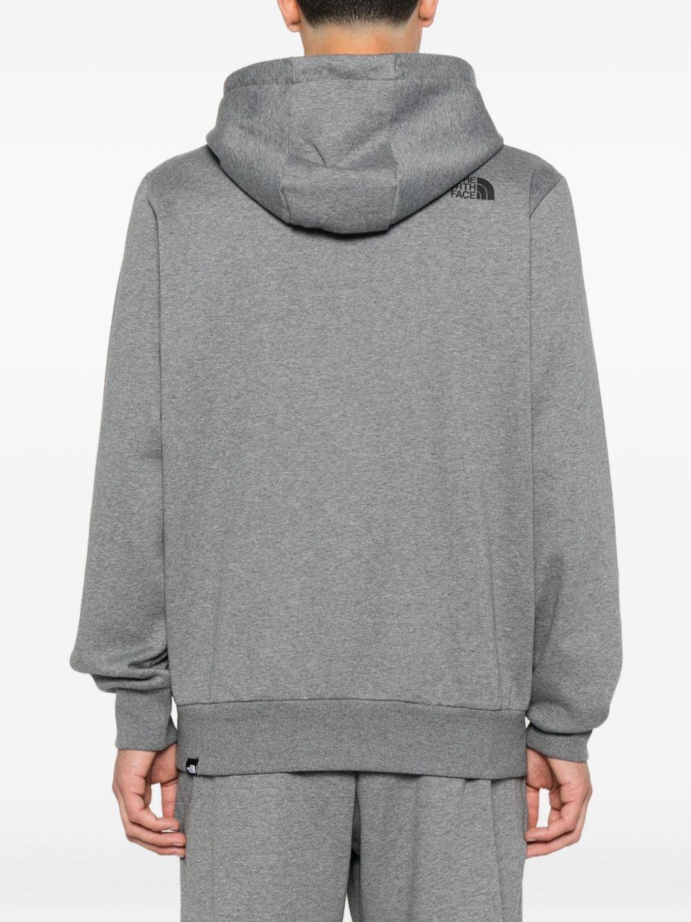 THE NORTH FACE Felpa grigia con cappuccio e zip 
