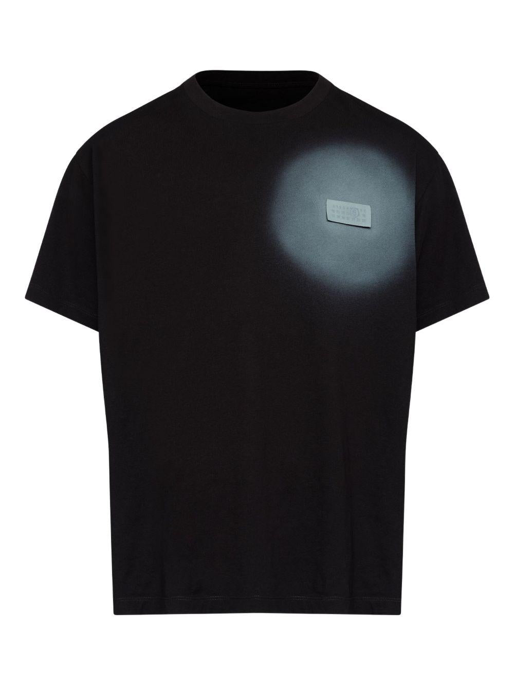 MM6 MAISON MARGIELA T-shirt in cotone a maniche corte nera 
