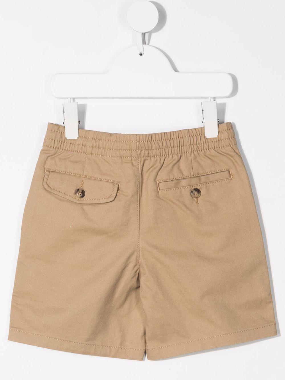 POLO RALPH LAUREN Pantalonicini beige con pratiche tasche e logo 